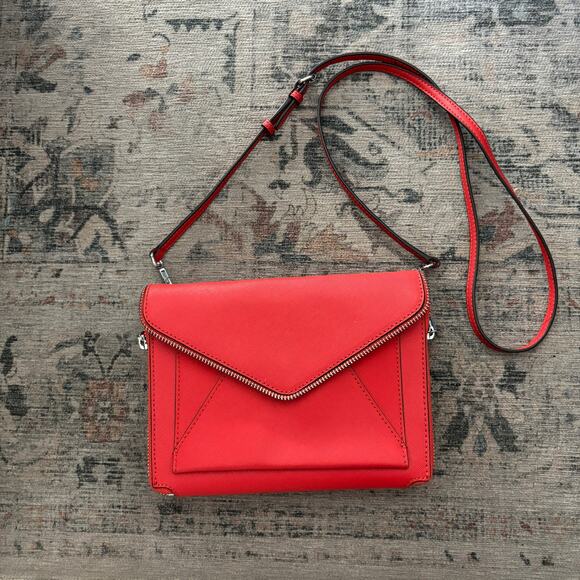 Rebecca Minkoff Marlowe Mini Red/Orange Envelope Bag - Picture 1 of 7